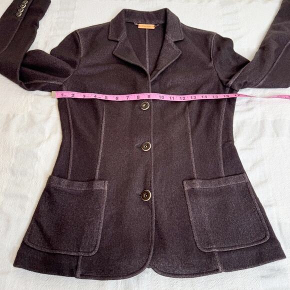Lanficio Colombo Cashmere Silk Kate Blazer Chocolate Brown Size M - Picture 7 of 12